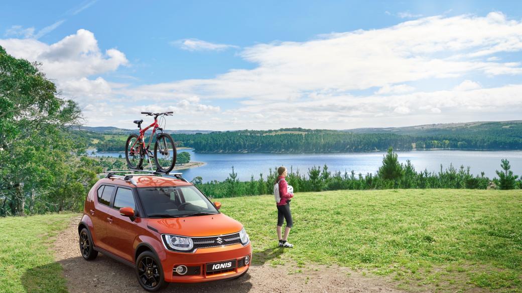 Suzuki ignis fietsenrek op auto